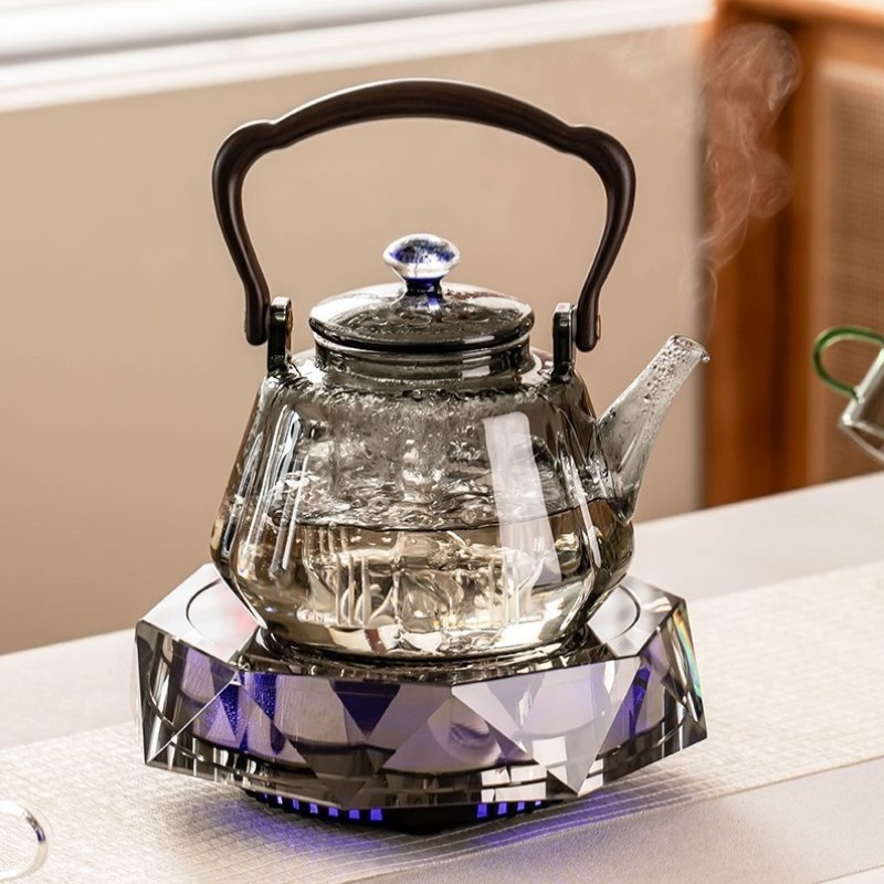 新款水晶电陶炉煮茶壶茶具套装家用泡茶玻璃茶壶烧水壶煮茶器专用