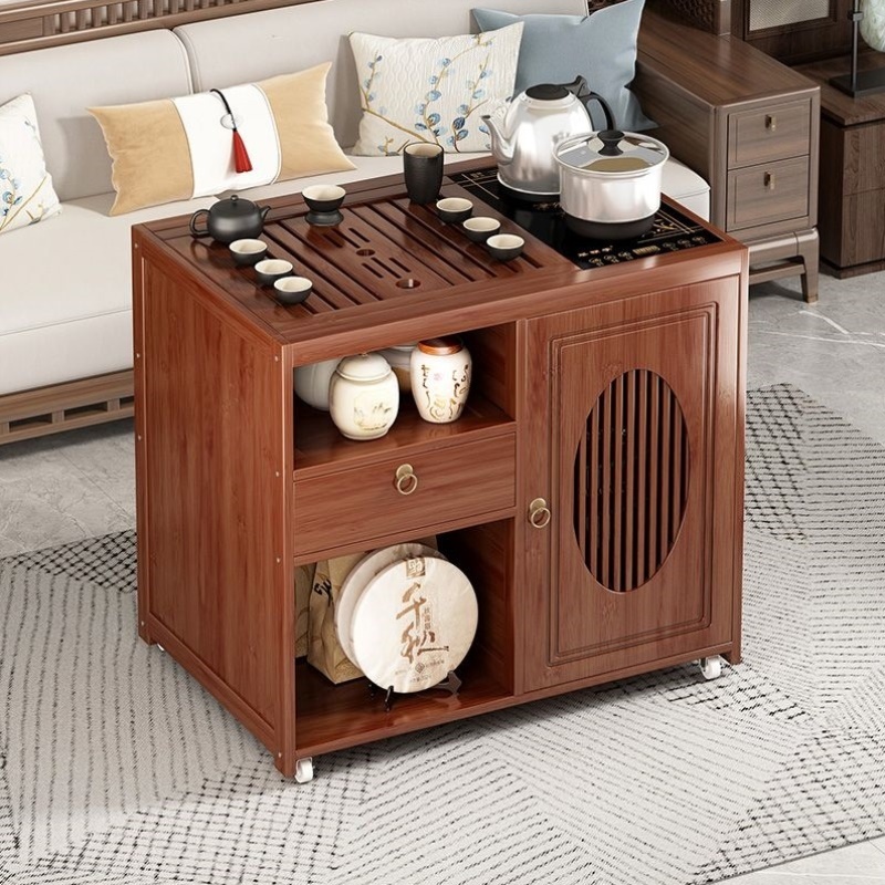 茶桌小型家用沙发边几可移动茶几客厅茶具茶台一整套茶水柜小推车