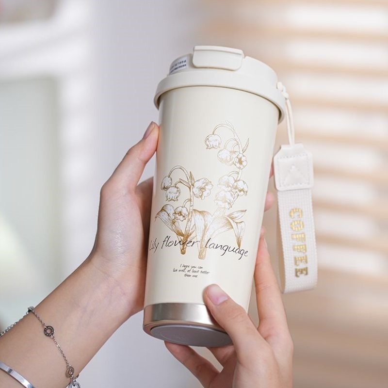 铃兰花保温女士高档水杯新款高颜值精致生日礼物送女生闺蜜高级感