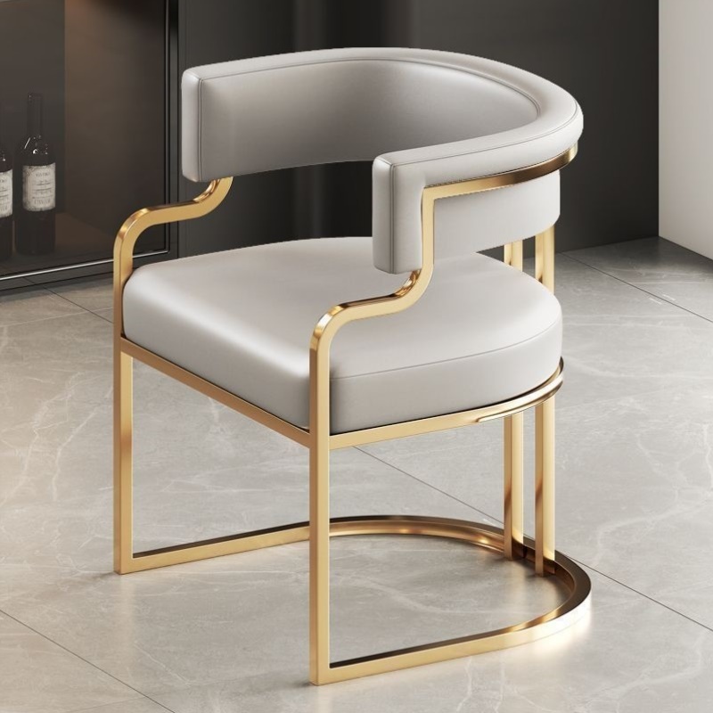 设计师款单人商务椅轻奢高档洽淡接待茶椅美甲美容售楼处专用椅