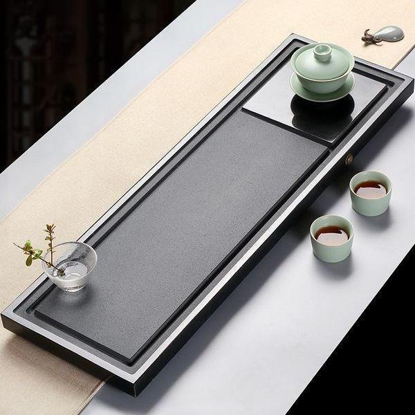 日式原石天然乌金石茶盘