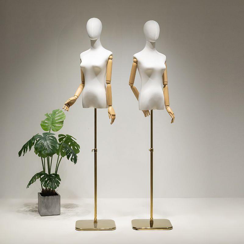 服装店模特道具女装婚纱橱窗专用展示架半身仿真人偶女陈列模特架