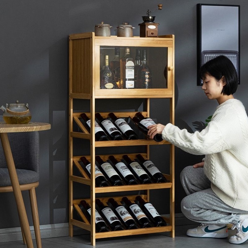 红酒架子置物架家用小酒柜酒格子客厅吧台展示架放酒装饰简易靠墙