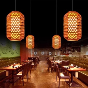 手工竹编灯笼广告定制印字古风装饰火锅店户外防水民宿农家院饭店