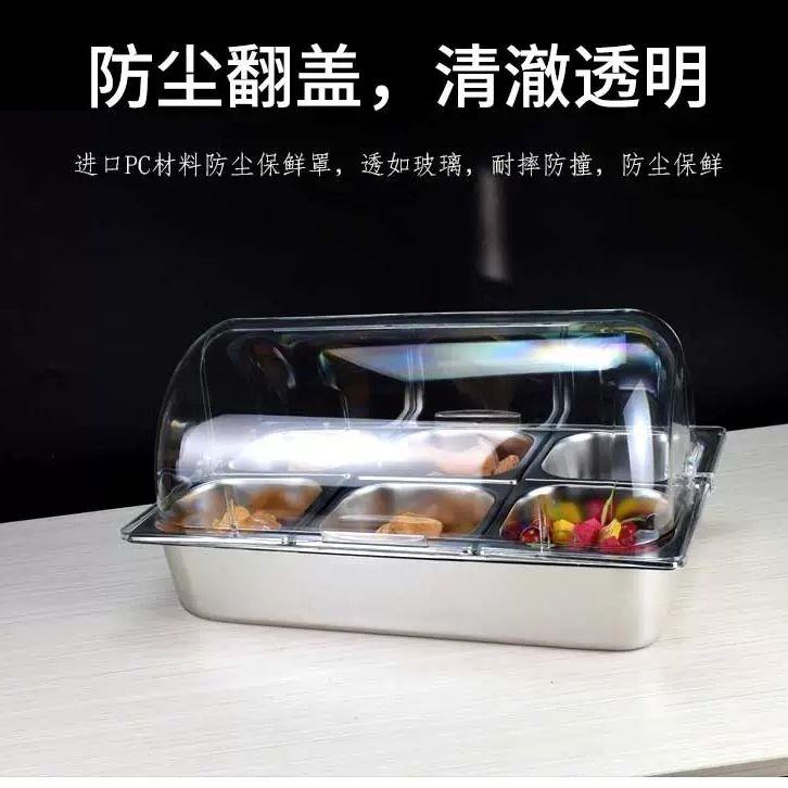 加厚不锈钢盆双层带透明