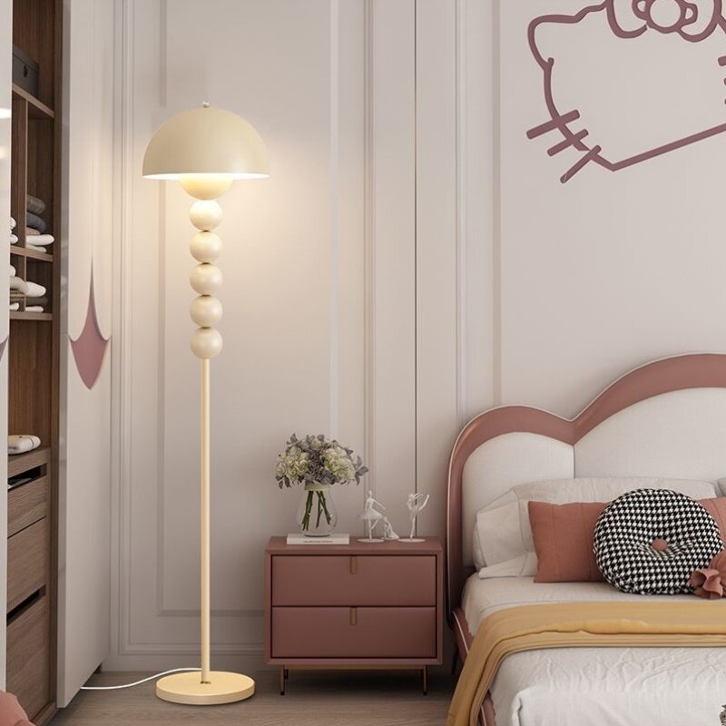 奶油风蘑菇现代简约落地灯客厅卧室灯ins中古家居沙发装饰灯