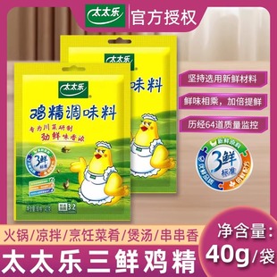 太太乐三鲜鸡精调味料40g袋装 家用炖汤炒菜火锅蘸料替代味精提味