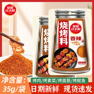 草原红太阳烧烤料35g 袋撒料小包家用烤肉香辣烧烤蘸料烧烤调味料