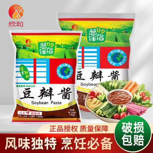 欣和葱伴侣豆瓣酱150g袋装炒菜专用六月香原酿黄豆酱炸酱面蘸酱