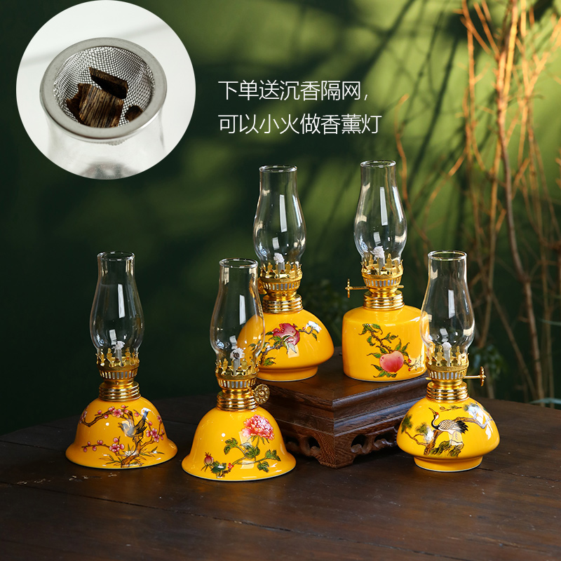 嗜物陶瓷酥油氛围灯粉彩高温烧制