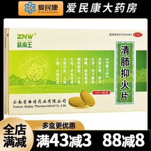 镇南王 咳嗽咽喉肿痛口鼻生疮牙齿疼痛大便干燥药 清肺抑火片24片