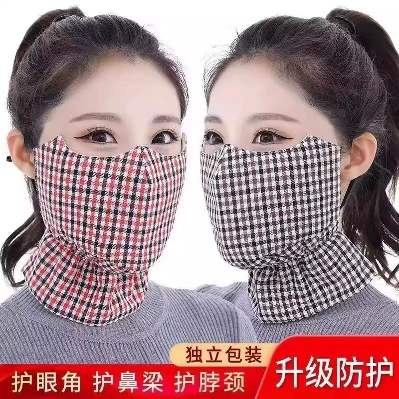 骑行面罩女加厚防尘口罩冬季加大防寒加棉透气保暖口罩护颈新款