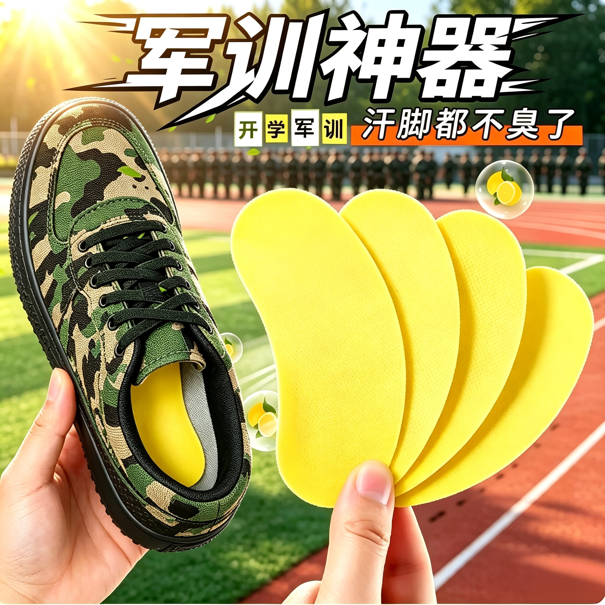 学生专用军训防臭鞋垫鞋子除臭贴
