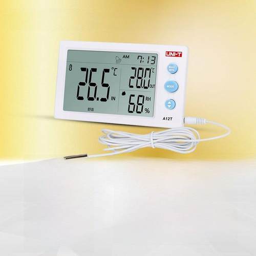 Unilide A10T/A12T数字大屏幕温湿度计家用室内外数字温度计湿度