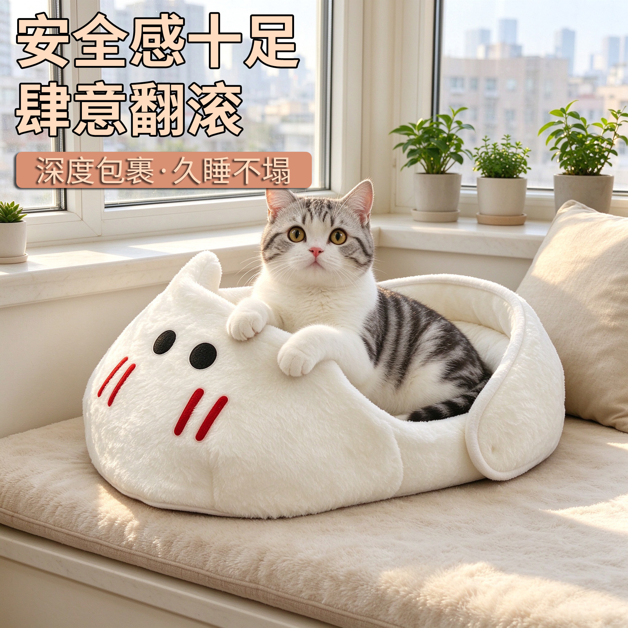 冬季保暖半封闭安全感猫狗窝