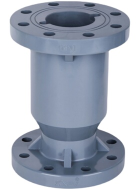 UPVC塑料立式法兰止回阀H41F化工管道耐腐蚀酸碱球芯单向阀DN2550