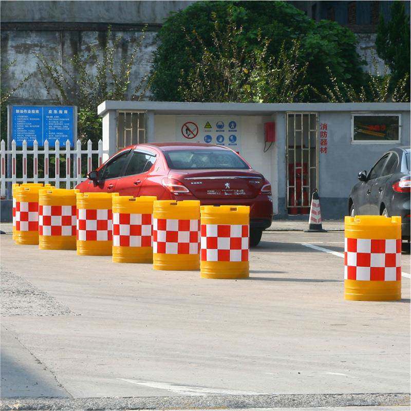 反光桶警示桶圆柱形塑料滚塑防撞桶水马加厚吹塑防撞桶