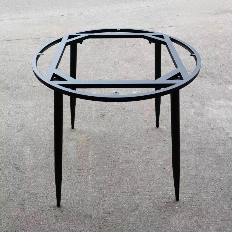 现货铁艺大理石圆桌腿支架岩板茶几会议圆形桌脚支撑架餐桌架底座