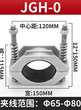铝合金电缆固定夹JGH-1/2/3/4/56线缆抱箍卡防磁线电缆夹具固定夹