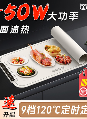 【450W】柔性暖菜板加热垫家用餐桌多功能饭菜保温盘神器新款折叠