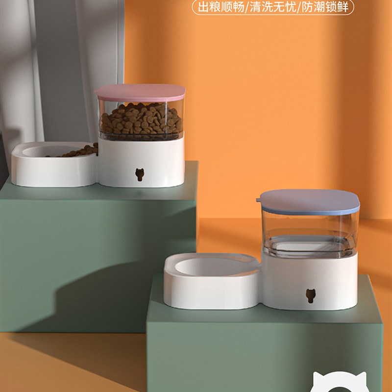 猫咪自动喂食器饮水一体猫盆自助食盆投食机猫粮碗幼猫小型犬用品
