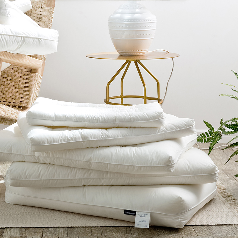 低矮A类无荧光纯棉面料儿童枕芯30*50cm全棉学生成人纤维枕头单人