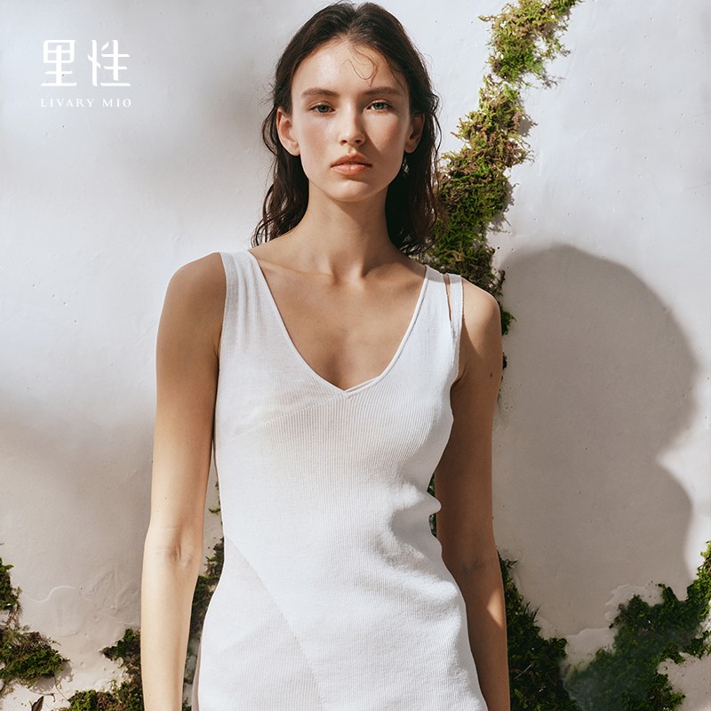 Livary Mio/里性晨雾云雾 纯羊毛打底衫性感微透女真丝针织衫上衣