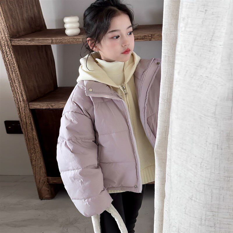 女童羽绒服2024冬季新款儿童加厚短款上衣中大童洋气羽绒外套冬装