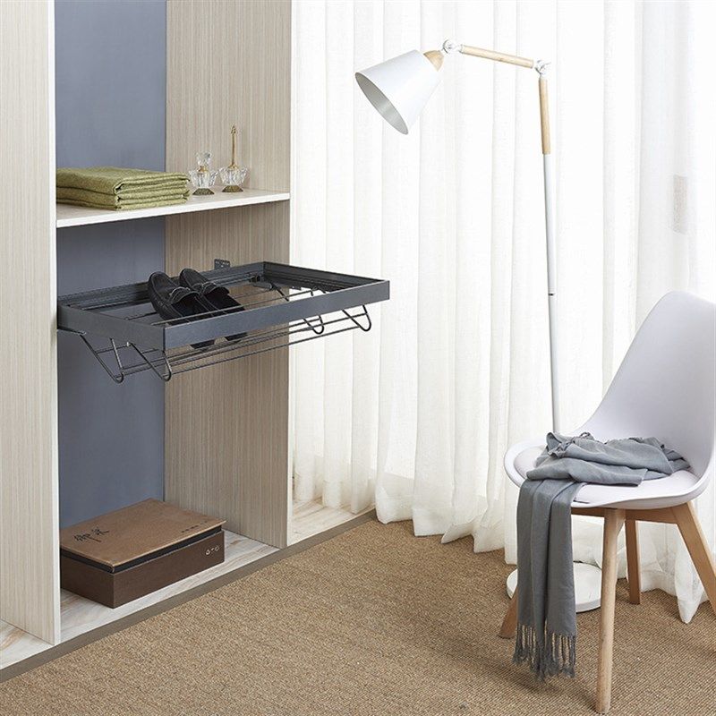 衣柜推拉鞋架缓冲阻尼置物架衣帽间伸缩鞋柜抽屉式五金拉篮,基础建材,柜内裤架,淘宝优惠券,粉丝福利购,淘宝优惠卷