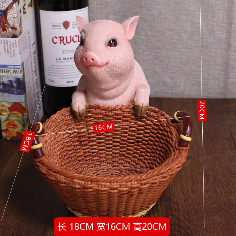小猪小狗家居客厅放钥匙的玄关收纳摆件门口鞋柜桌面收纳盒装饰品,家居饰品,装饰摆件,淘宝优惠券,粉丝福利购,淘宝优惠卷