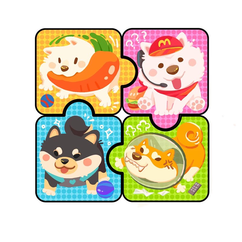 好好 好朋狗冰箱贴萨摩耶柴犬线线豆豆吸铁石磁吸徽章