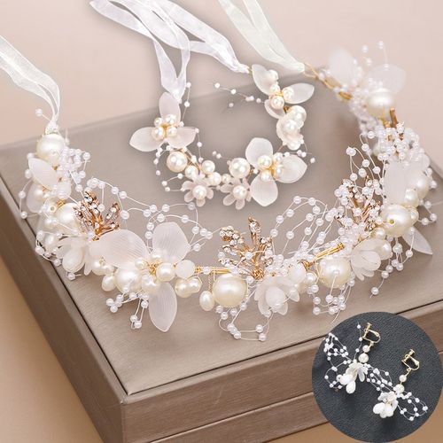 香橙朵朵花环皇冠礼服头饰儿童女童发夹花童发箍女孩头花发饰发卡