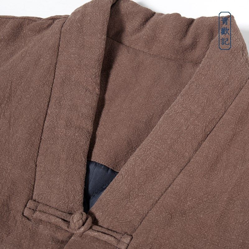 禅茶居士棉服冬季加厚中长款男士唐装棉衣中国风复古宽松汉服外套,男装,唐装,淘宝优惠券,粉丝福利购,淘宝优惠卷