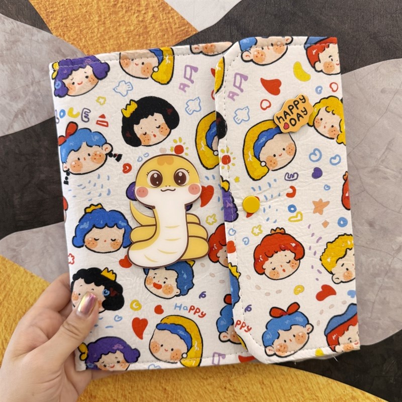 可爱蛇宝宝孕妇产检报告单收纳册a4a5可折叠孕检资料本孕期档案册