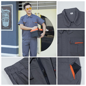 短袖 工装 套装 夏季 男工作服定制薄款 耐磨厂服纯棉上衣工衣劳保服女