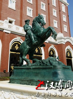 少数民族人物雕塑蒙古人骑马铜雕定制公园旅游景区雕塑草原景观