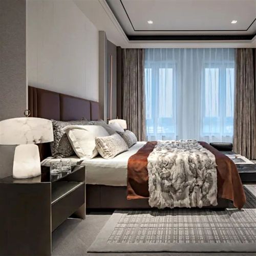 酒店样板间别墅软装意式轻奢高级感床品套件搭毯抱枕定制靠枕靠包