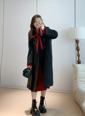 【胖佳佳】陪你过冬 秋冬百搭加厚连帽毛衣针织连衣裙H624Z17322