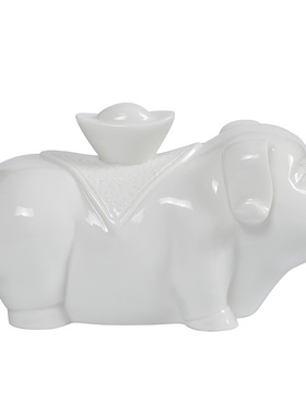 陶瓷12生肖猪摆件招财客厅办公室桌面小猪猪瓷器家居装饰品工艺品