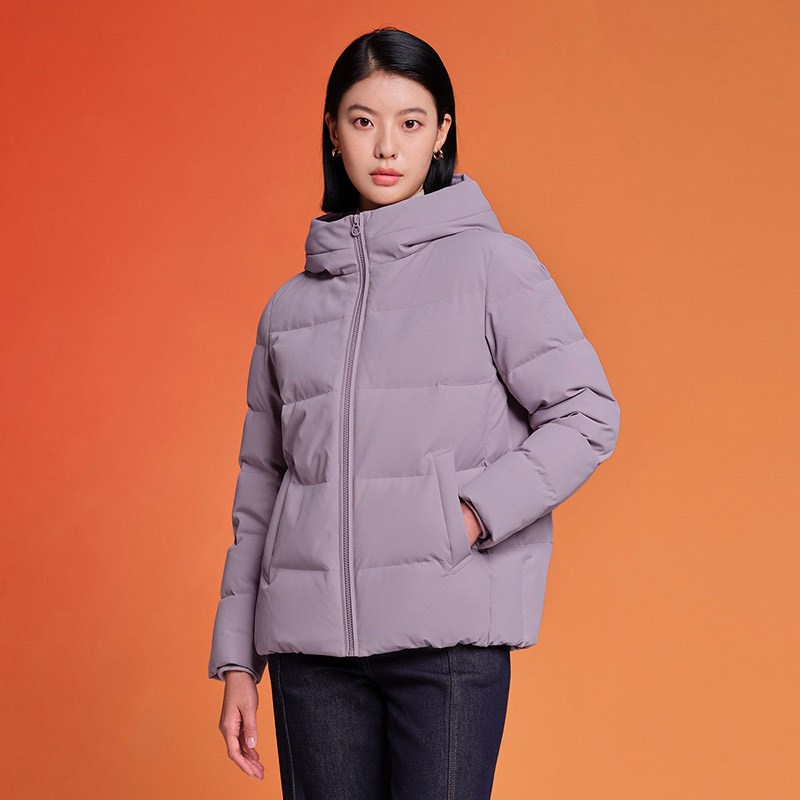 【蓄热内里】坦博尔中老年羽绒服女短款连帽妈妈宽松保暖外套冬