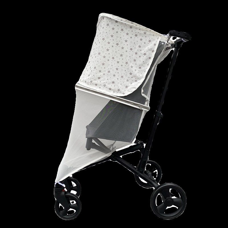 丸丫T2溜娃神器蚊帐全罩式小虎子婴儿推车防蚊罩遛娃加密网纱遮阳