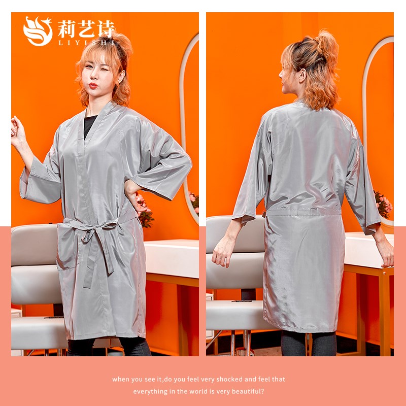 妤小蔓新款发廊专用客袍染发衣美发高档日式发廊剪发烫染和服定制