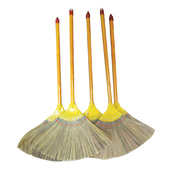 新款 波纹丝扫把八钉芒草硬毛工厂车间马路扫水不掉颗木把美观耐用