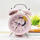 闹钟卡通创意儿童用学生夜灯闹钟男女孩超大声打铃静音卧室时钟表