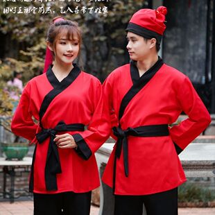 古装汉服酒店工作仿古代演出服家丁小二仆人服装特色员工秋冬新款