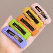 幼儿园儿童时尚 碎发夹子女童方形大发卡长方形加长皮夹子碎发神器