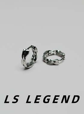 莫比乌斯波浪耳环纯银针中性痞帅男质感个性女小众高级感独特时尚