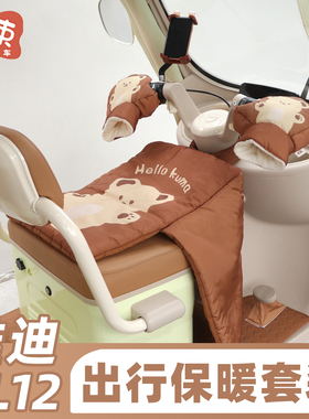 三轮车装饰改造适用于雅迪CL12/13前置骑行保暖挡风被可爱小配件