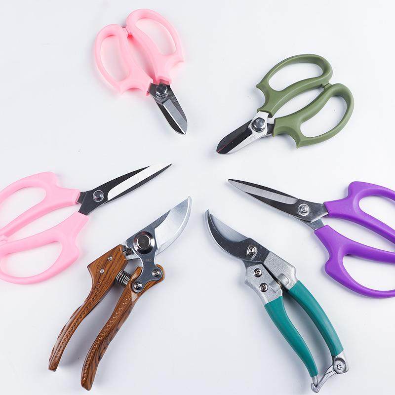 花艺剪刀厂家SK5钢高档整枝剪丝带剪园艺剪刀果园用品修花枝