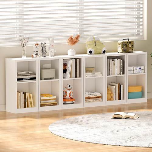 家用简易书架落地置物架多层窄缝靠墙立柜客厅收纳架钢制学生书柜